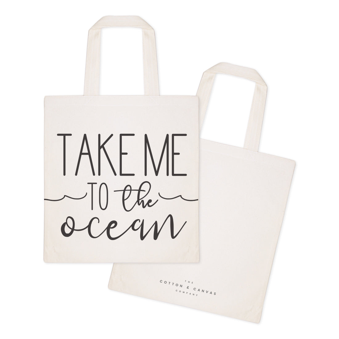 Take Me to the Ocean Cotton Canvas Tote Bag