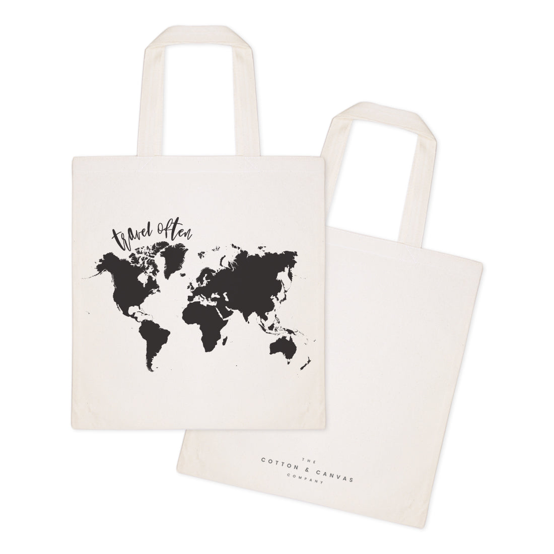 Travel Often Cotton Canvas Tote Bag