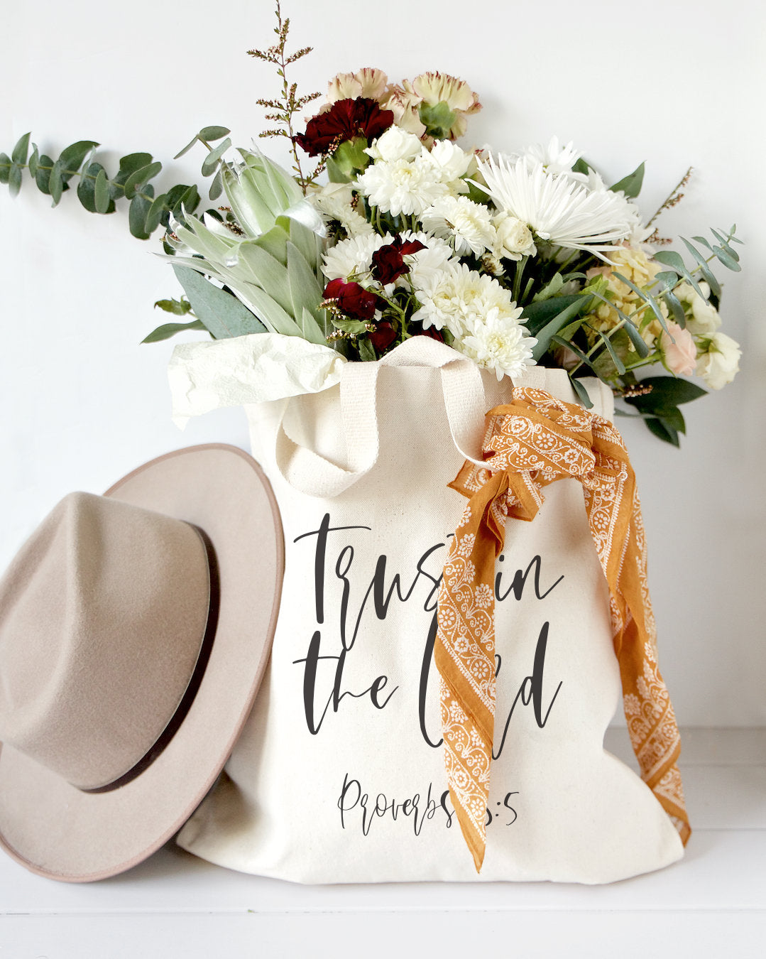 Trust in the Lord, Proverbs 3:5 Cotton Canvas Tote Bag