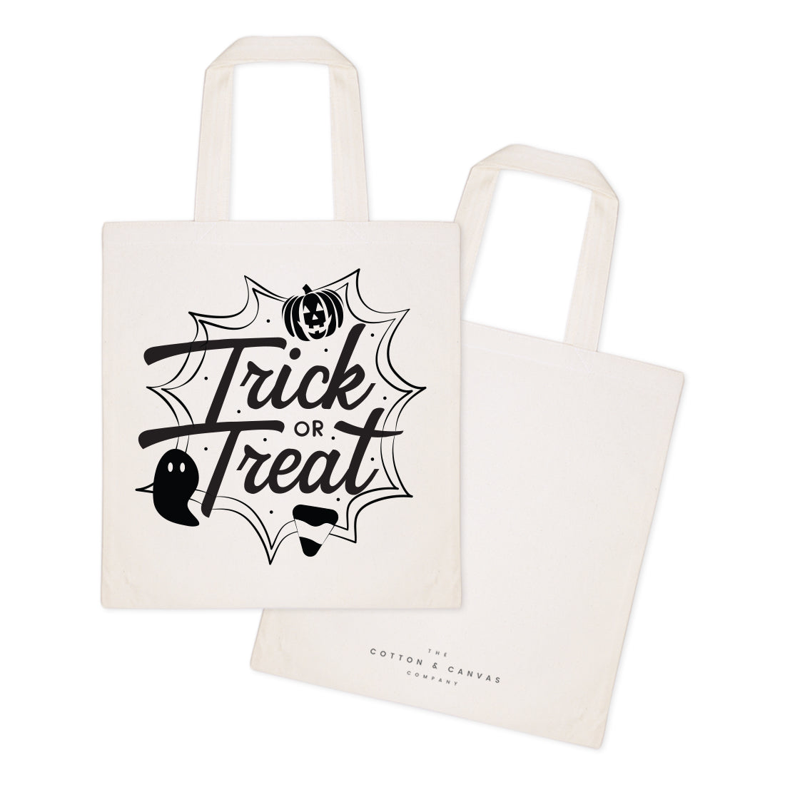 Trick or Treat Halloween Cotton Canvas Tote Bag