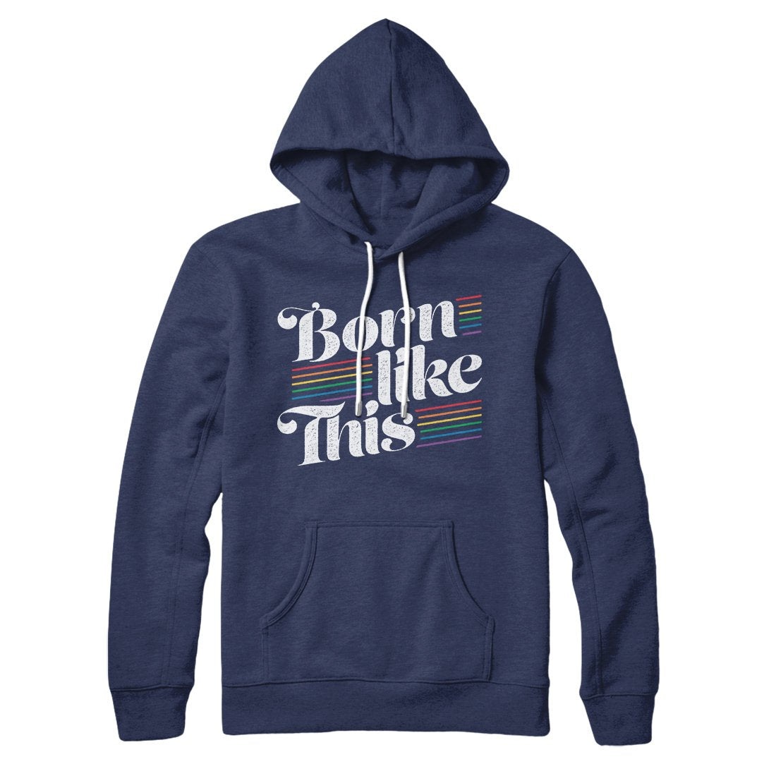 Born Like This Unisex Cotton Polyester Pullover Hoodie with Kangaroo Pocket
