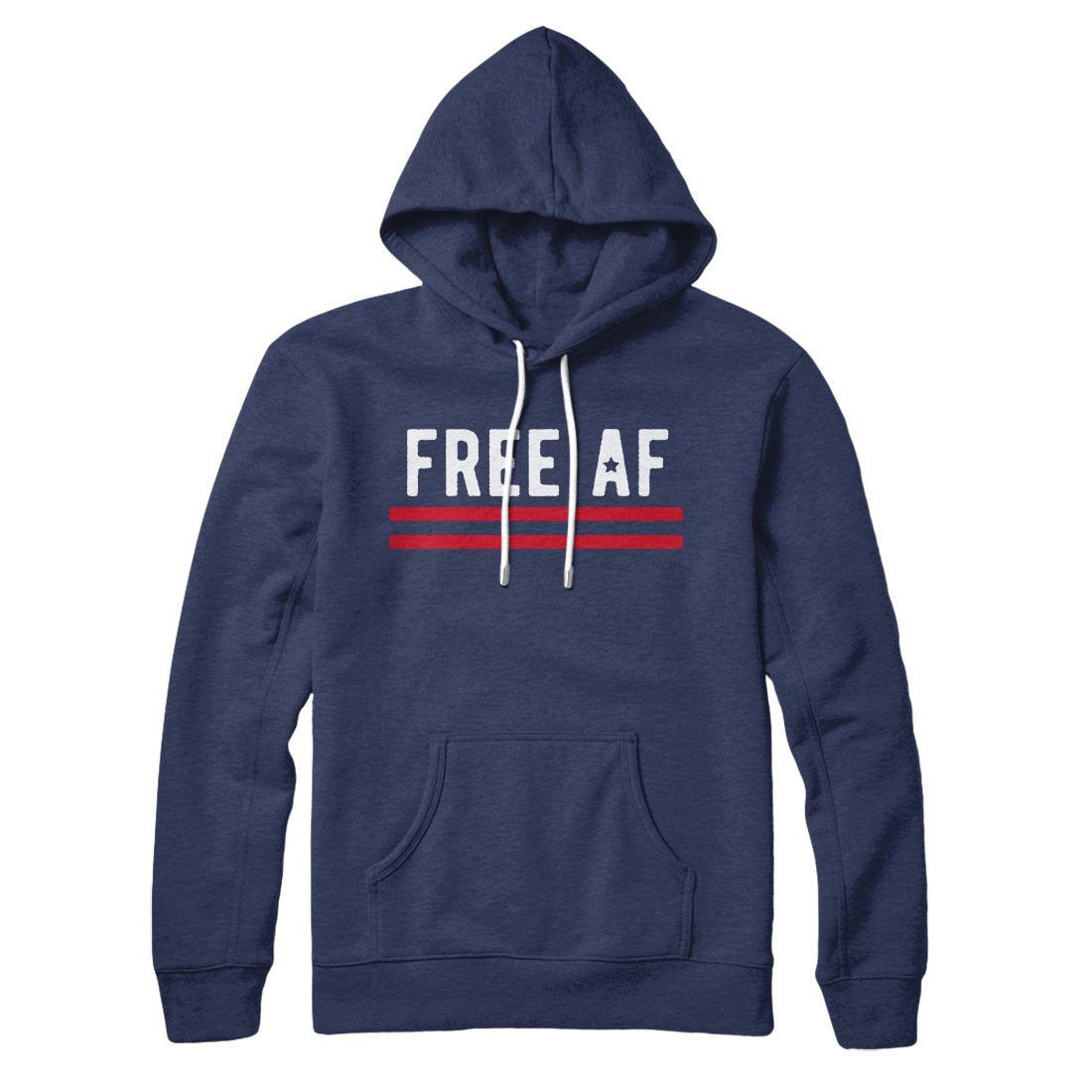 Free AF Unisex Pullover Hoodie - Cotton Polyester Blend, Loose Fit, Kangaroo Pocket