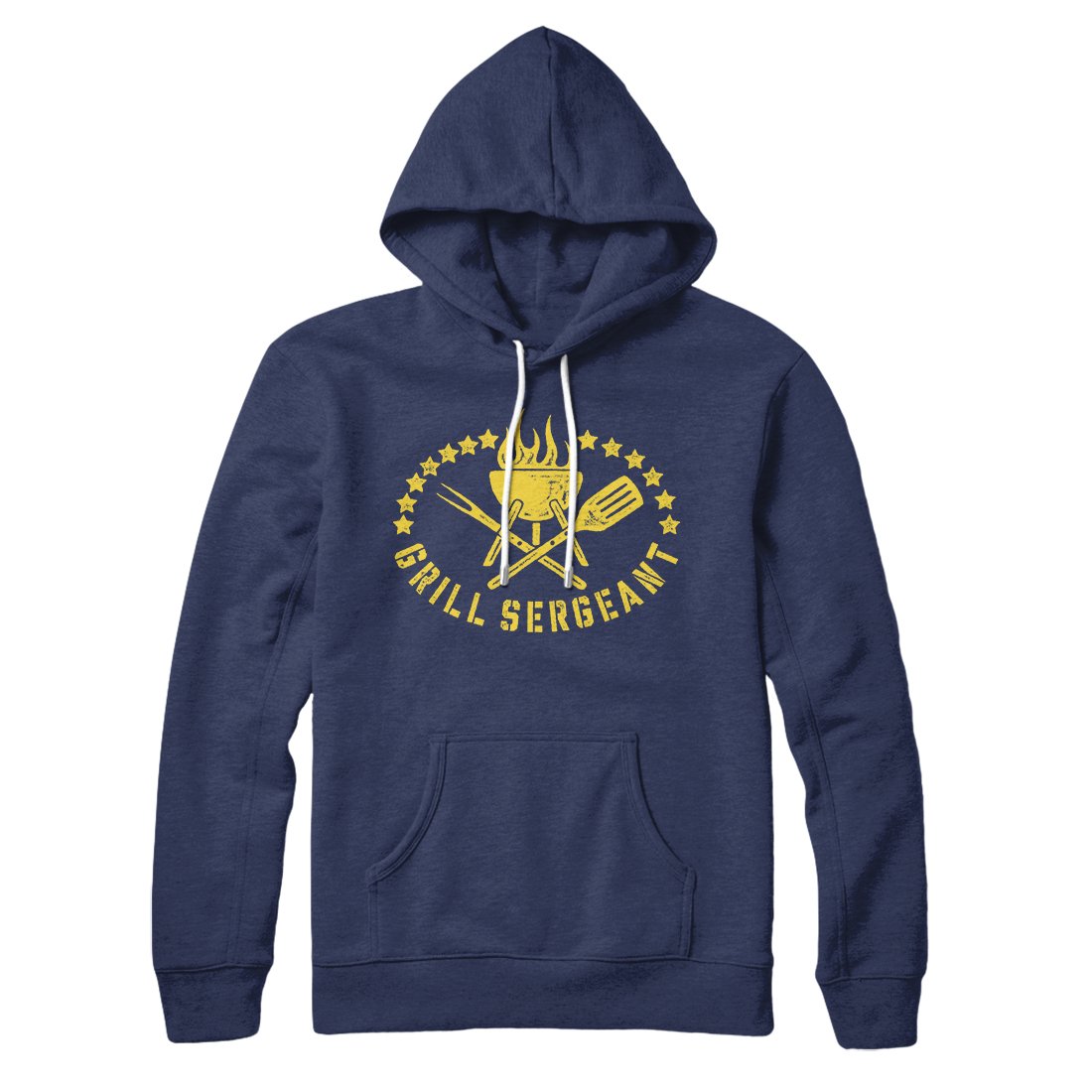 Grill Sergeant Unisex Pullover Hoodie - Cotton Polyester Loose Fit
