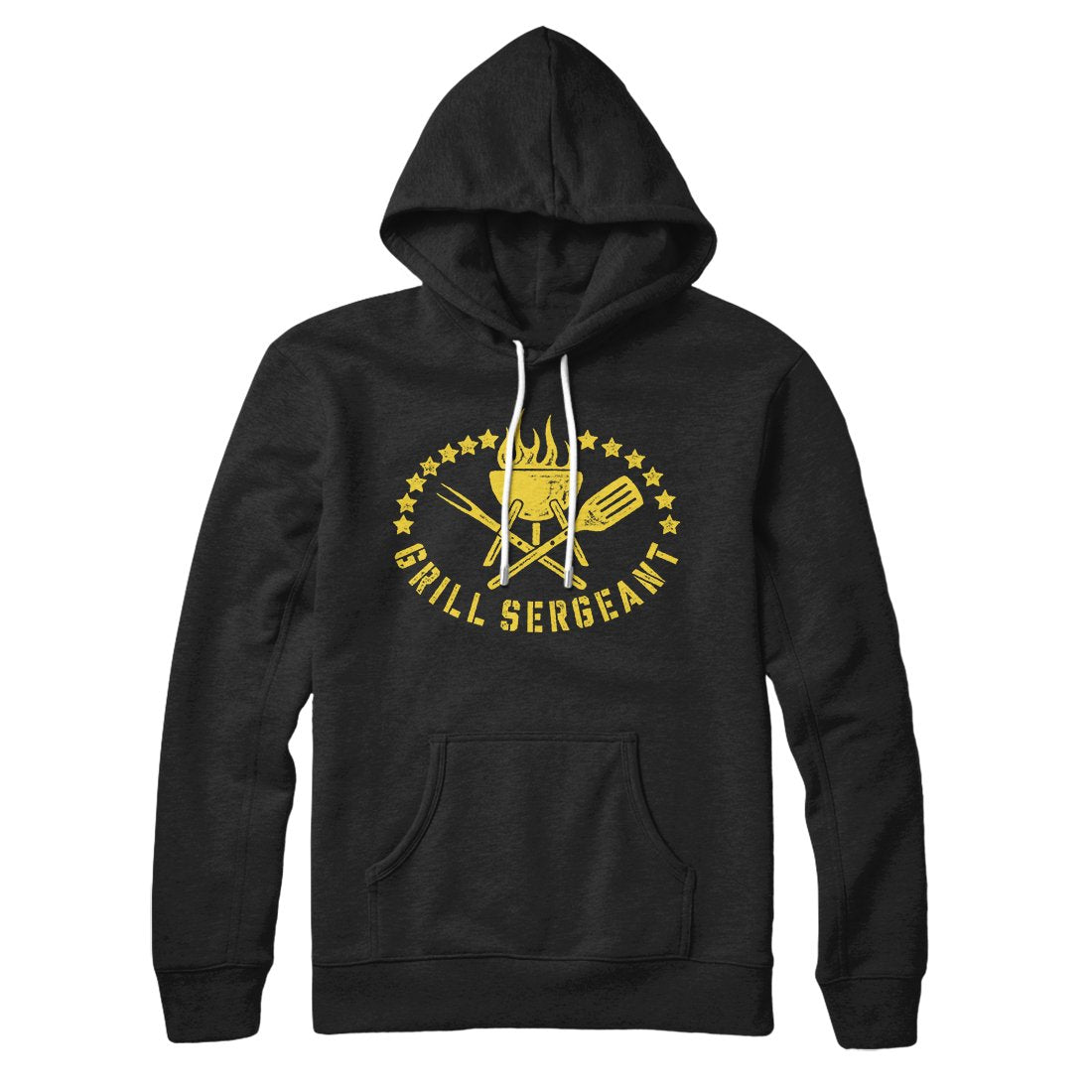Grill Sergeant Unisex Pullover Hoodie - Cotton Polyester Loose Fit