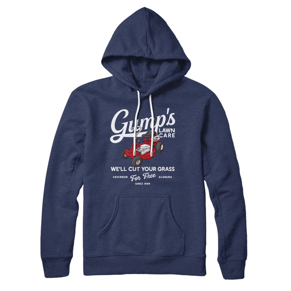 Gump's Lawn Service Unisex Pullover Hoodie - Cotton Polyester Loose Fit