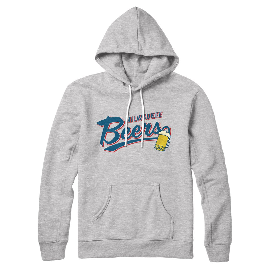 Milwaukee Beers Unisex Pullover Hoodie Cotton Polyester Loose Fit