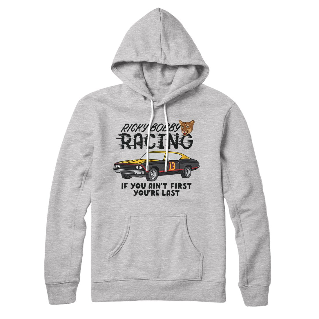 Ricky Bobby Racing Unisex Pullover Hoodie - Cotton Polyester Loose Fit