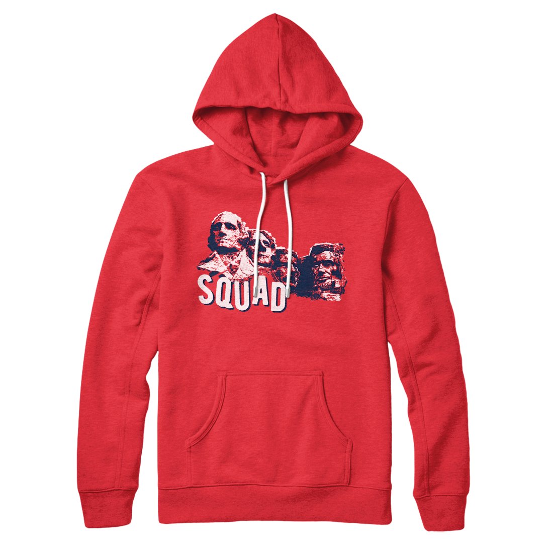 Squad Unisex Pullover Hoodie Cotton Polyester Loose Fit Kangaroo Pocket